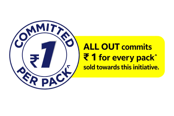 ALL OUT 1 Rupee Contribution Pledge per pack sold